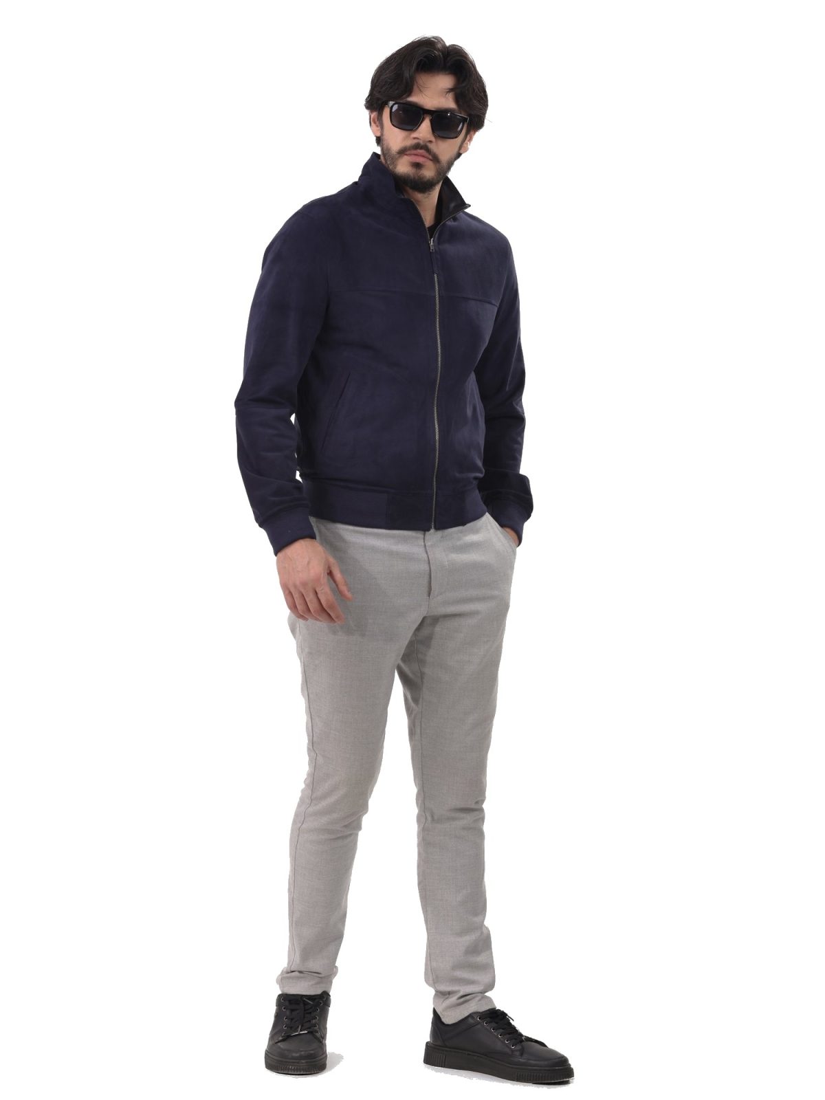 Leo 1 Navy Мужская кожа