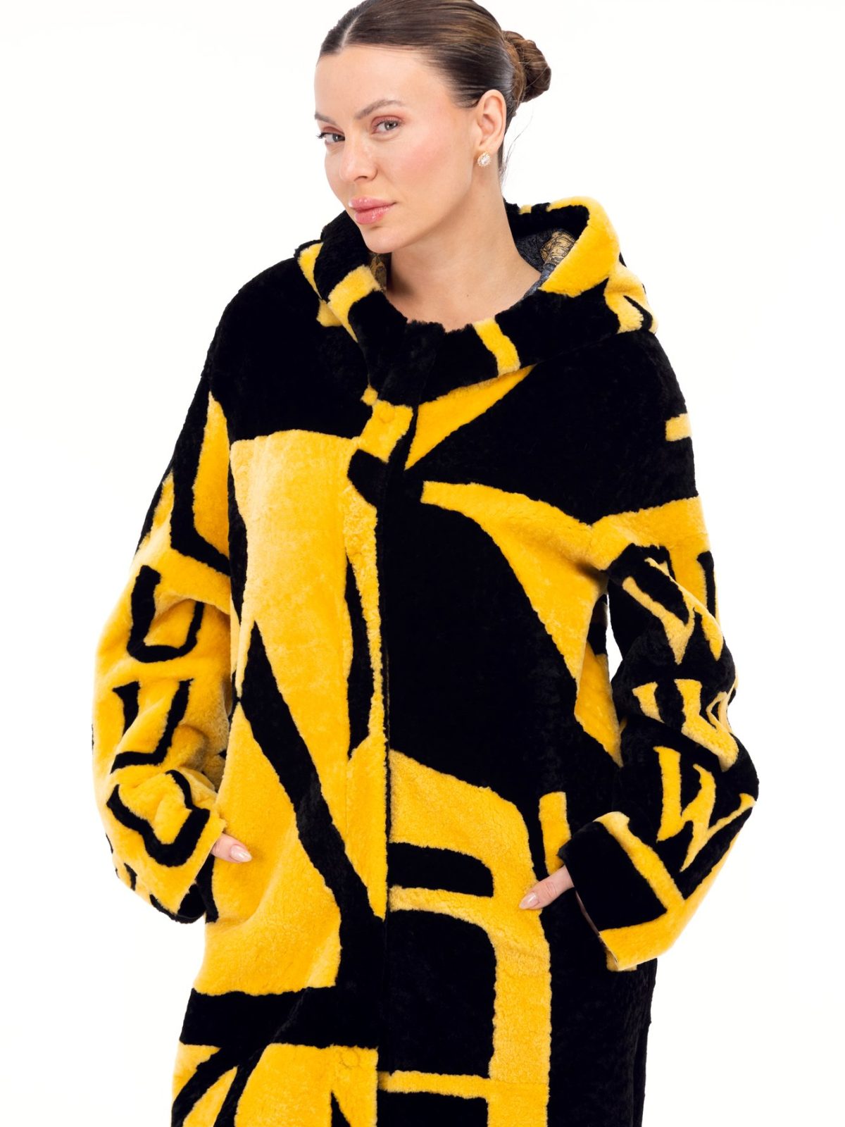 Audrey Yellow Trim Женский мех
