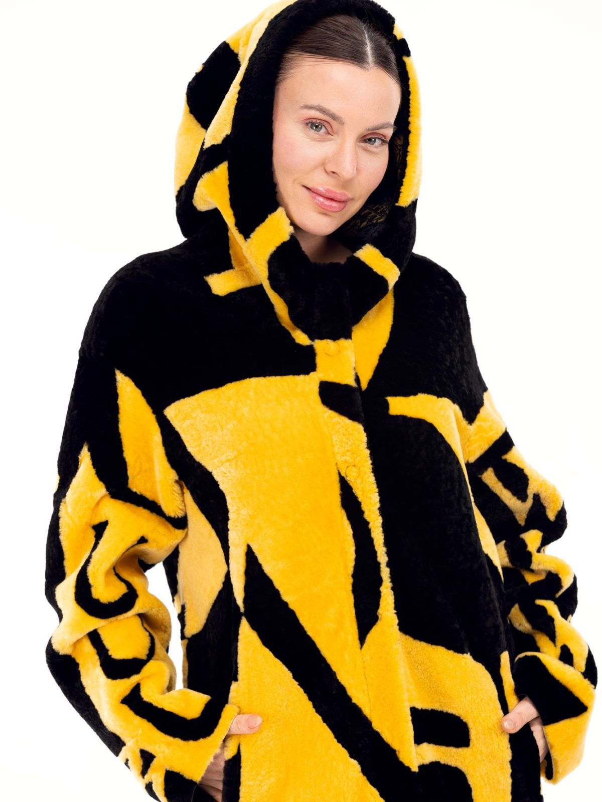 Audrey Yellow Trim Женский мех