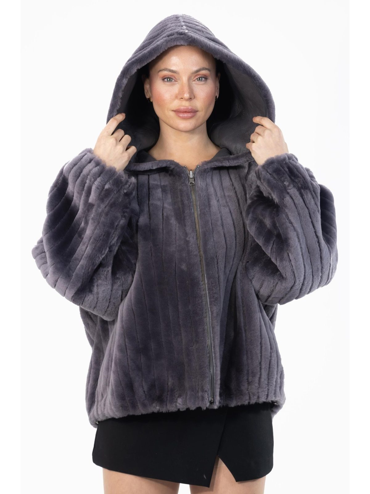 Blaise Sapphire Gray Женский мех
