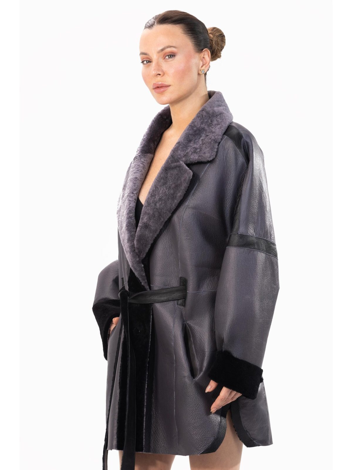 Seraphina Sapphire Gray Женский мех
